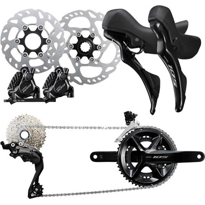 Bicycle 105 R7000 Disc Groupset SHIMANO 105 Hydraulic Disc
